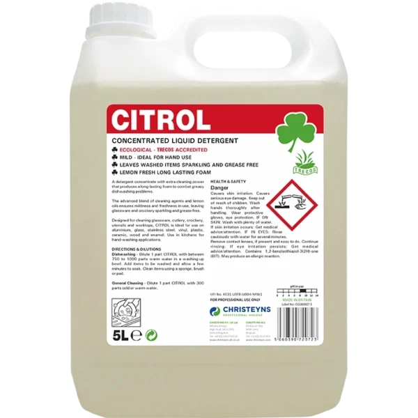 Citrol-Lemon Wash-Up  1lt & 5lt